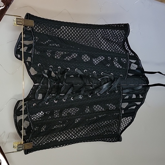 Black Mesh Corset/Bustier - Picture 7 of 8
